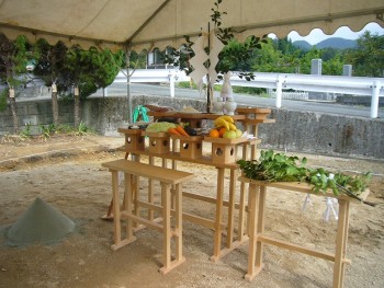 成羽H様邸地鎮祭